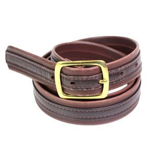 CLASSIC BROWN GENUINE LEATHER 1 1/8"Wd STITCH CASUAL DRESS MEN'S BELT Sz 40 (69T